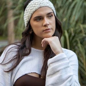 Crocheted Ear Warmer, adjustable custom headband